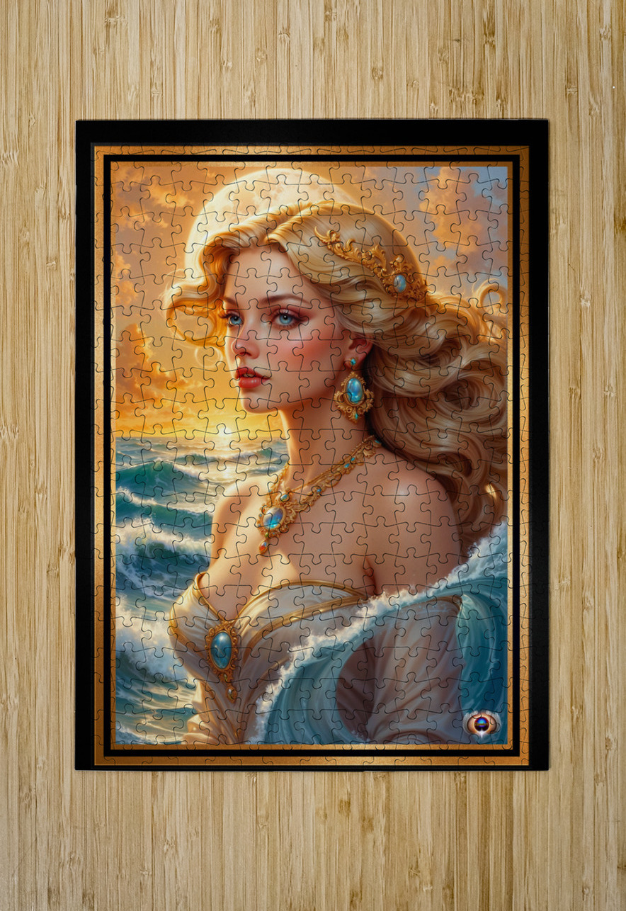 Dawn Commands The Morning Sea Enchanting AI Concept Art by Xzendor7 xzendor7 Puzzle printing