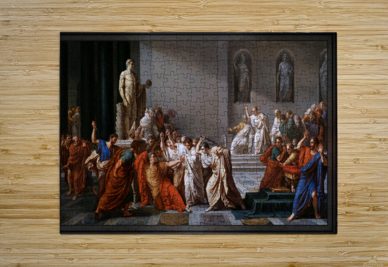 La morte di Cesare The Assassination of Julius Caesar by Vincenzo Camuccini xzendor7 Puzzle printing