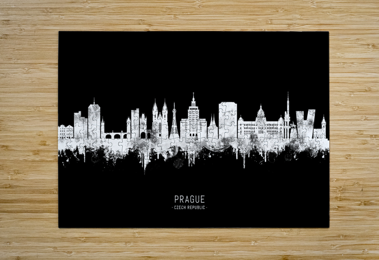 Prague Czech Republic BW Towseef Dar Puzzle printing