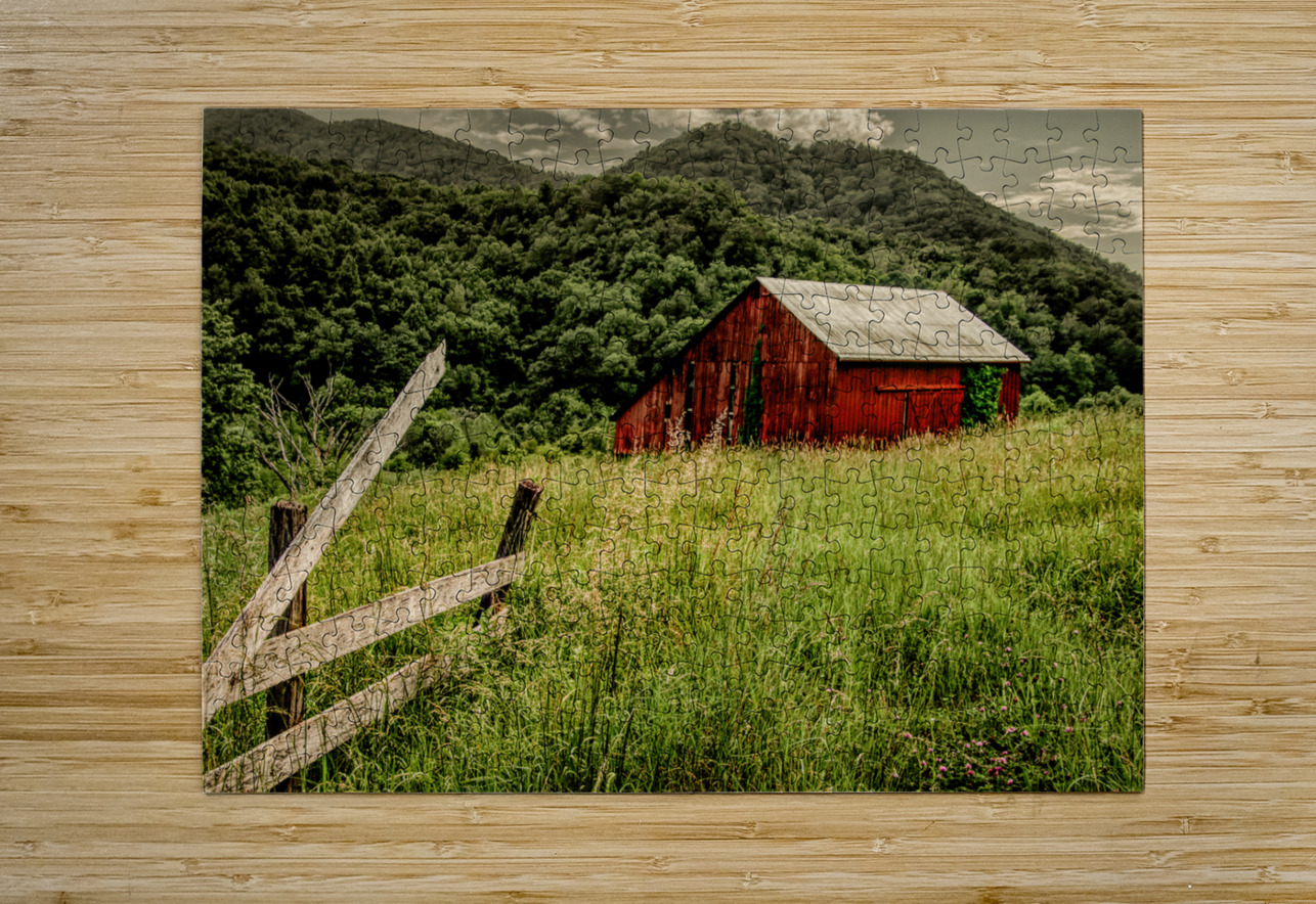 Homestead Resort  Red Barn Norma Brandsberg Photography Puzzle printing