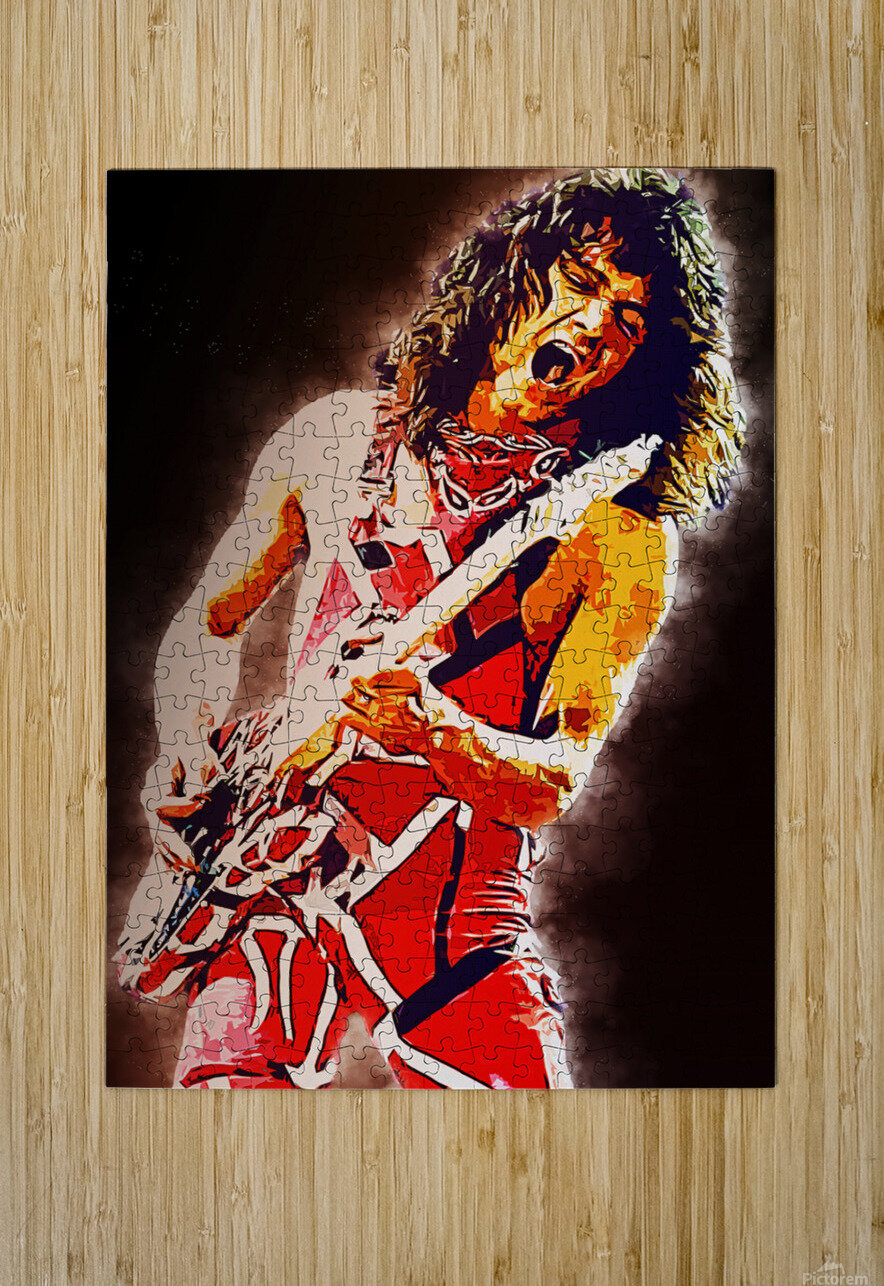 Eddie Van Halen Epic Smoke by neonartroom Wall Art