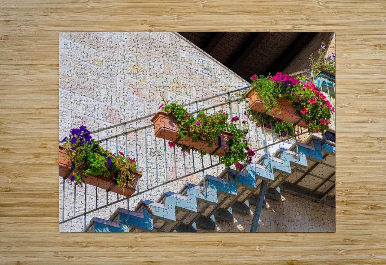 Israel Jerusalem old narrow streets of Nahlaot historic neighborhood with many small synagogues Elijah Lovkoff Puzzle printing
