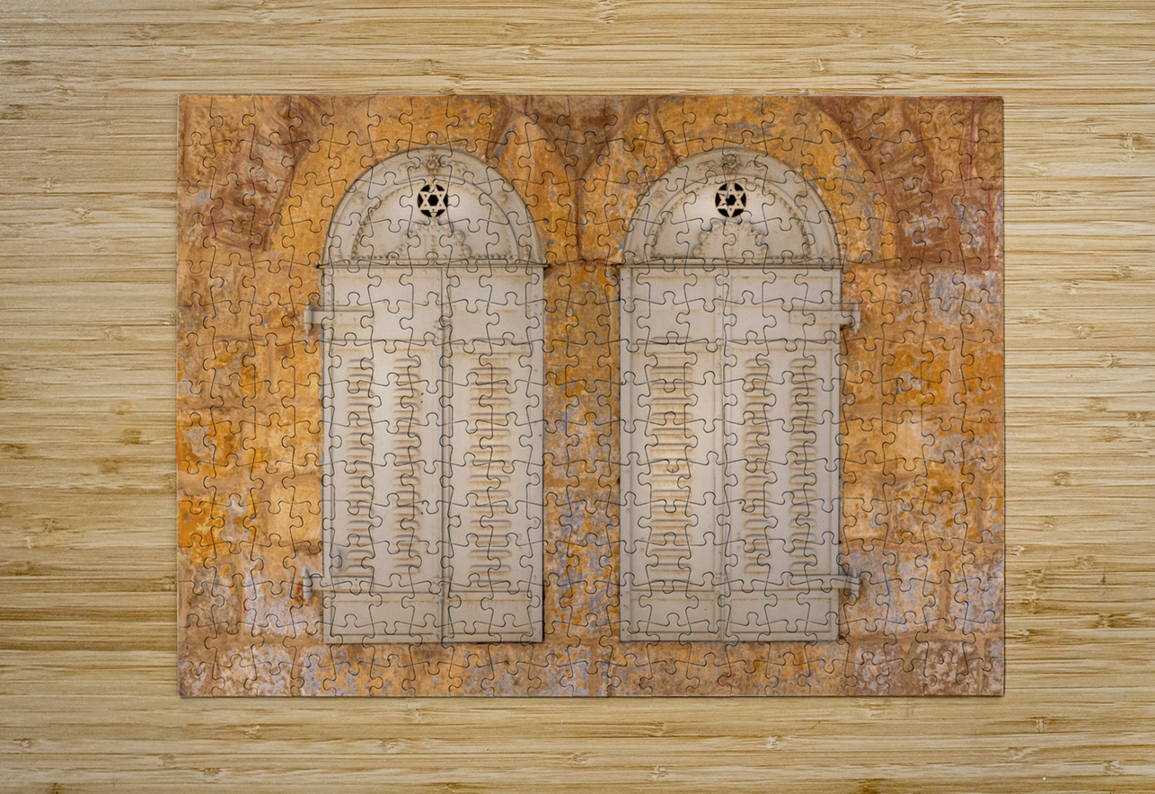 Israel Jerusalem old narrow streets of Nahlaot historic neighborhood with many small synagogues Elijah Lovkoff Puzzle printing