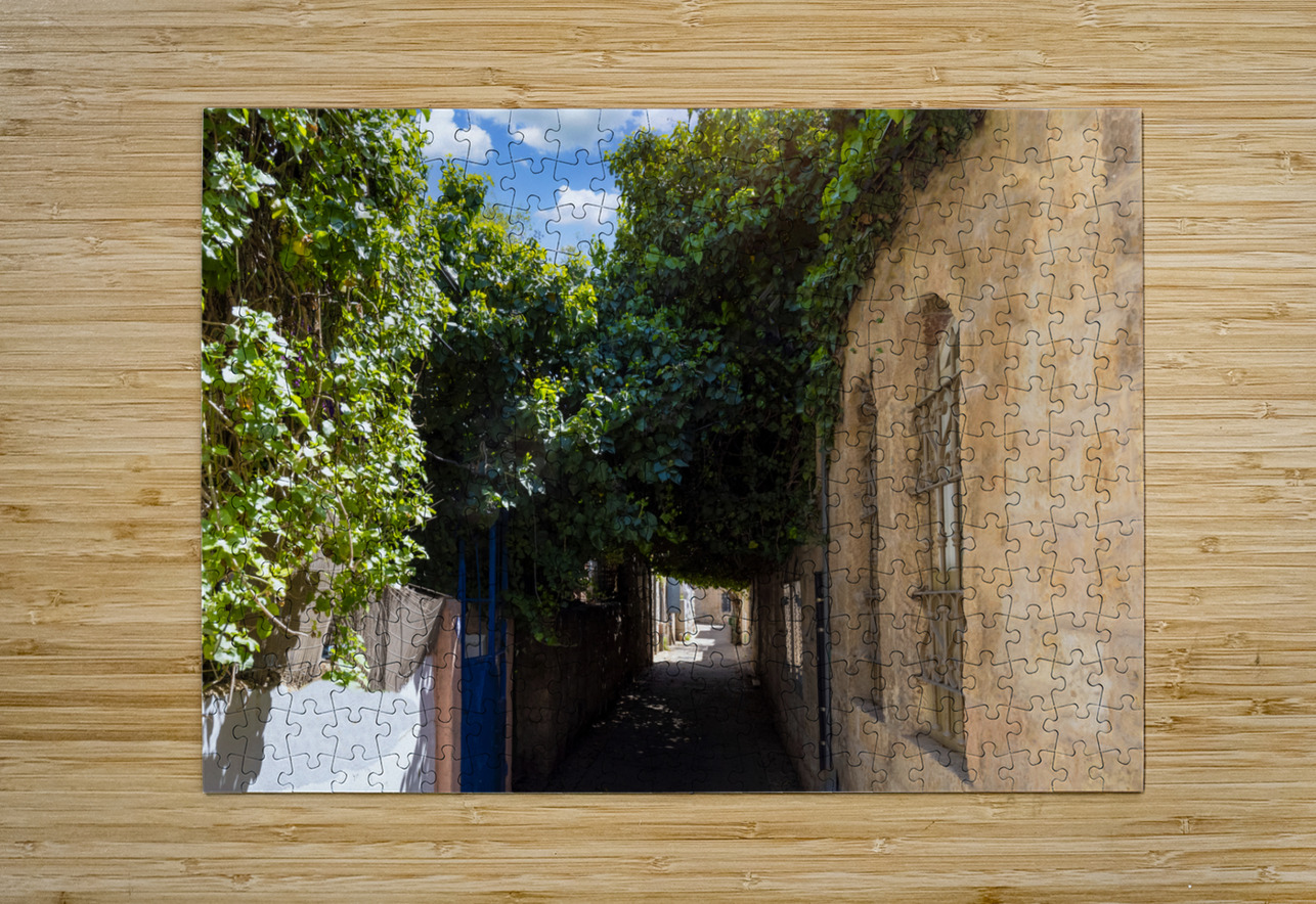 Israel Jerusalem old narrow streets of Nahlaot historic neighborhood with many small synagogues Elijah Lovkoff Puzzle printing