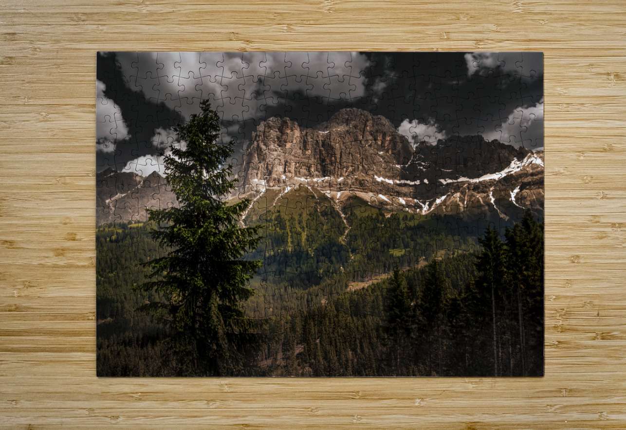 Italian Dolomite Val di Fassa Mountain Peaks at Night Norma Brandsberg Photography Puzzle printing