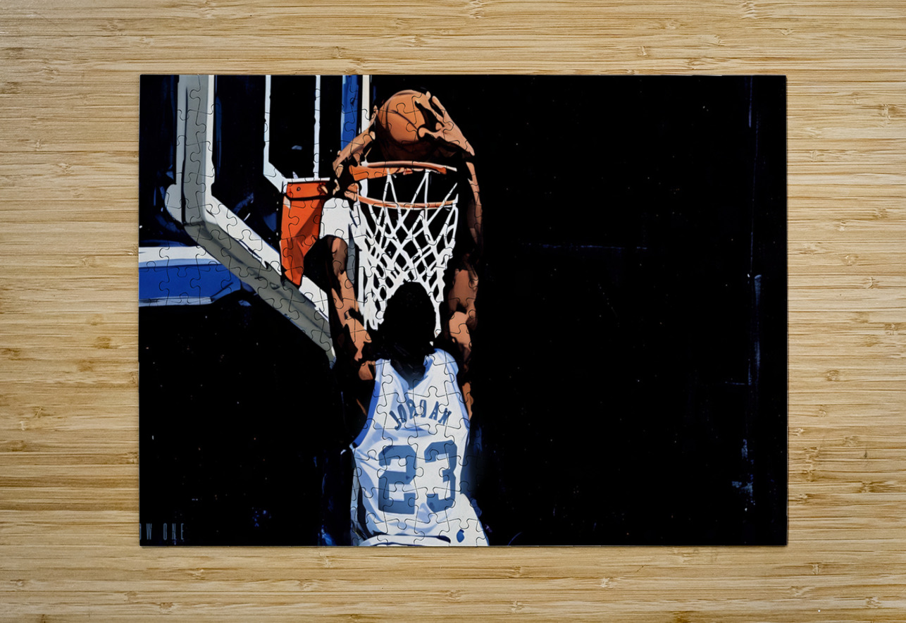 1984 Michael Jordan UNC Dunk Row One Brand Puzzle printing