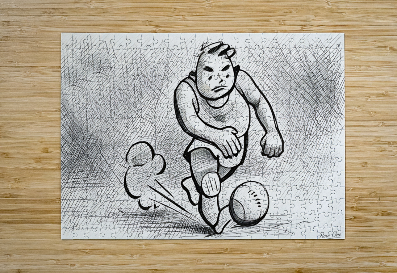 1952 Basketball Player Dribbling Row One Brand Puzzle printing