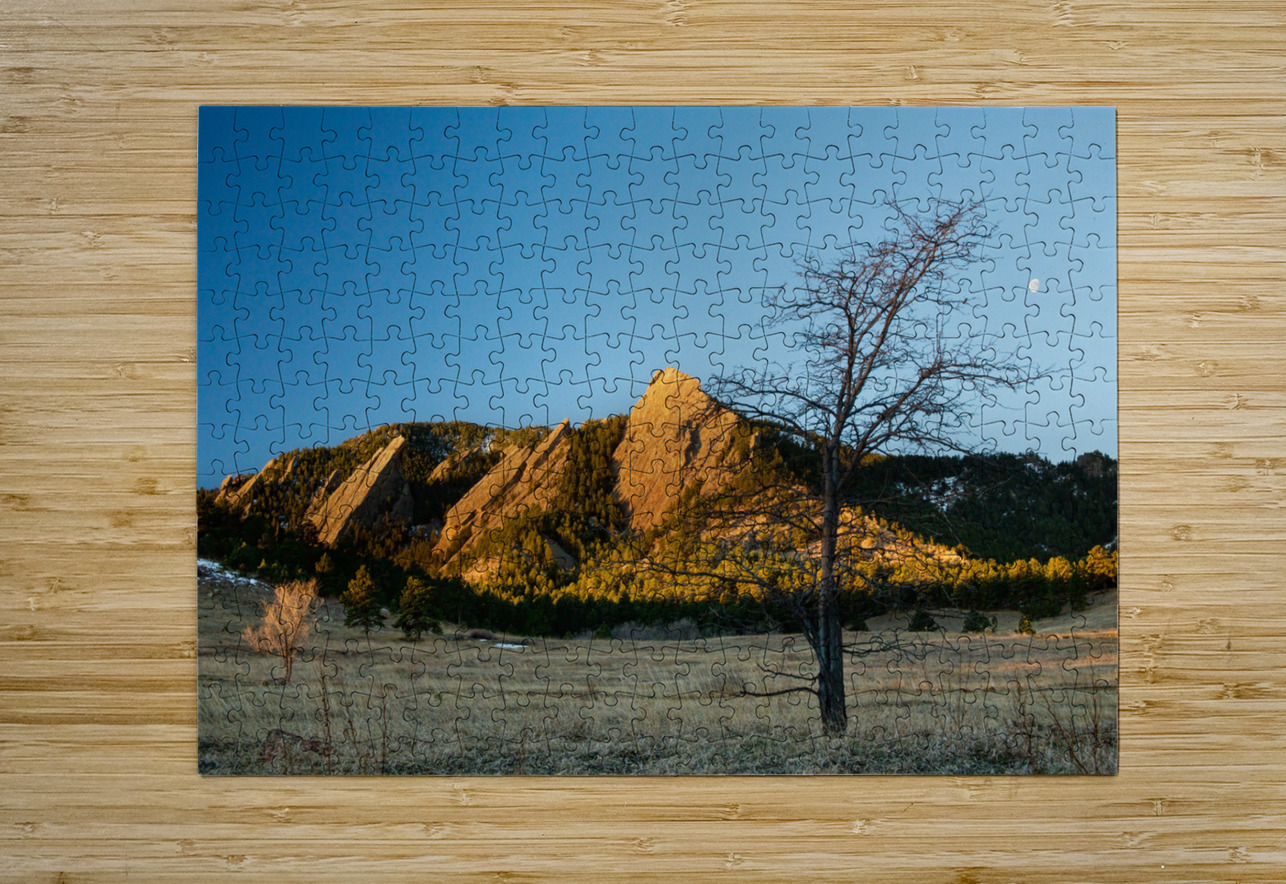 Boulder Colorado Flatirons Early Morning Light Bo Insogna Puzzle printing