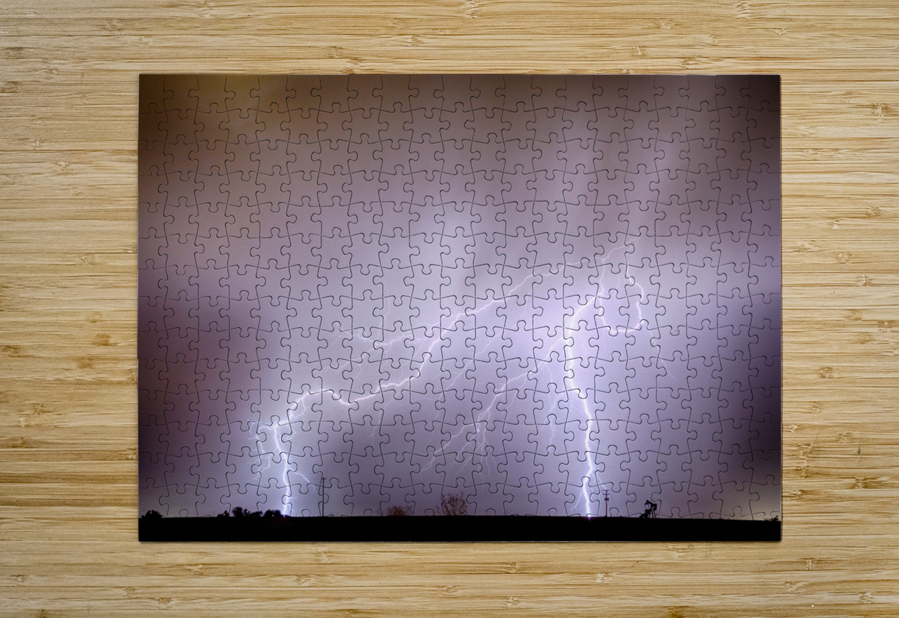 Lightning Strikes The Dacona Oil Fields Bo Insogna Puzzle printing