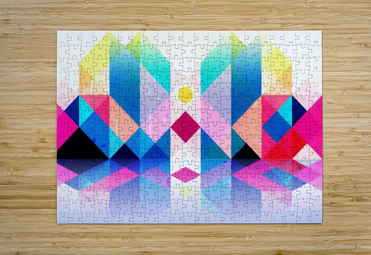 Colorful geometric landscape ARTenyo art Puzzle printing