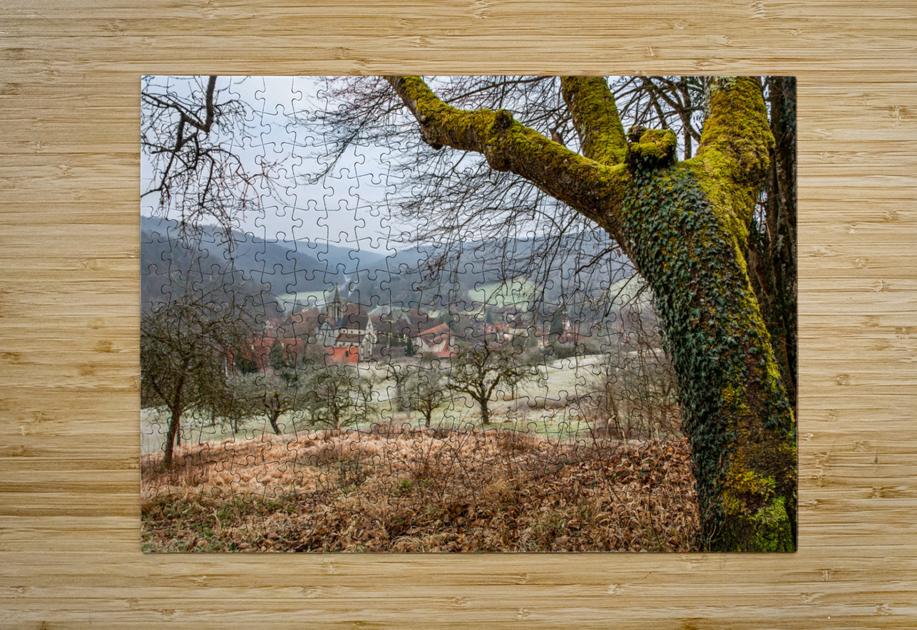 Landscape around the ancient monastery of Bebenhausen in winter caladoart Puzzle printing