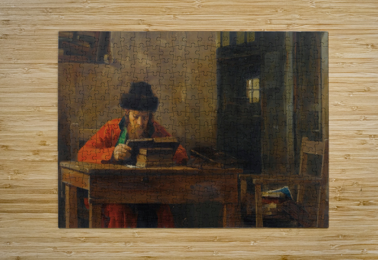 Reading Rabbi by Theodoros Ralli [1852–1909] MyCozyFineArt Puzzle printing