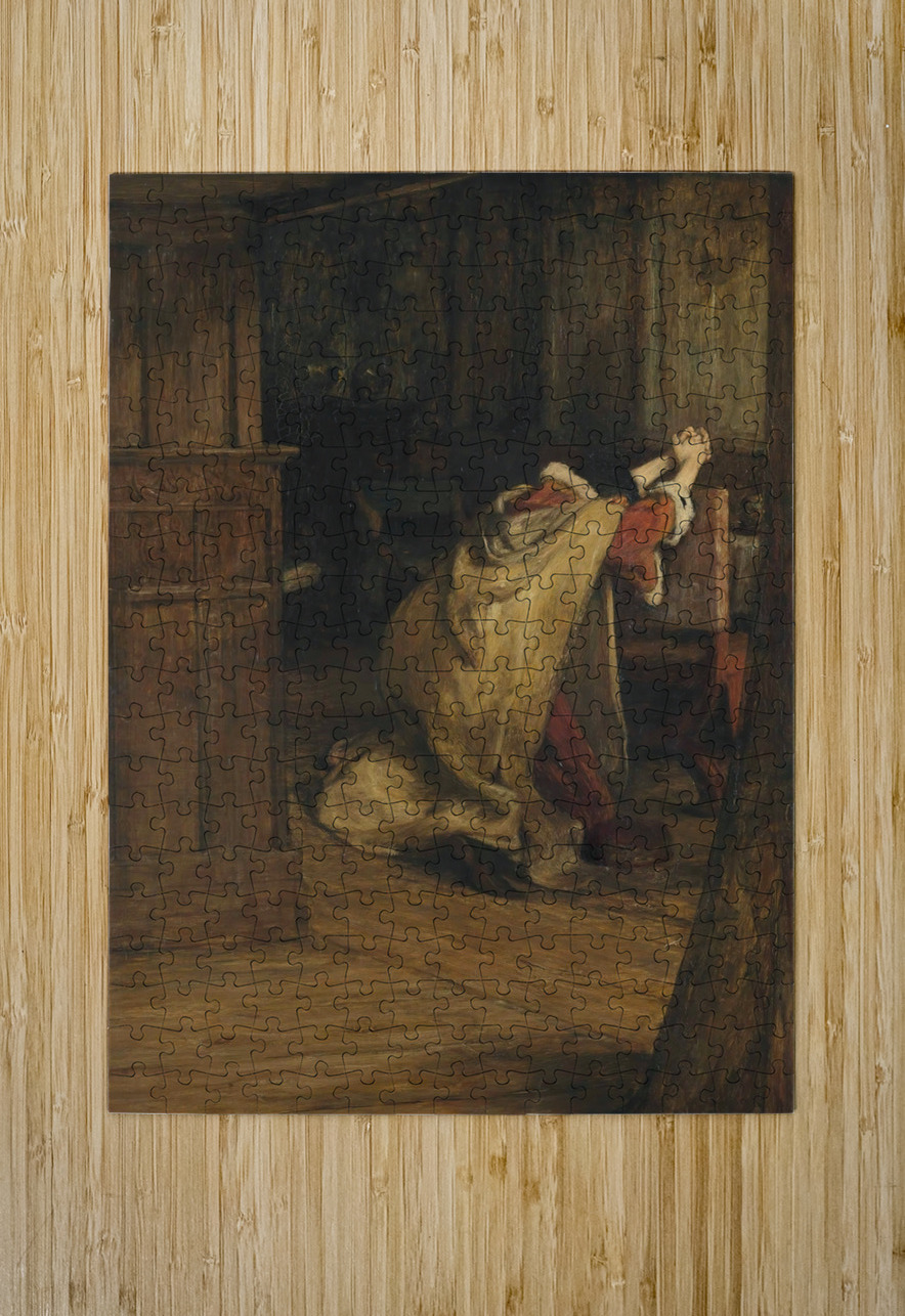Hamlet and the King ‘Pray I can not. – My words fly up. My thoughts remain below. Words without Thoughts. Never to heaven go.’ Act III. Scene 3 by William Quiller Orchardson [1832–1910] MyCozyFineArt Puzzle printing