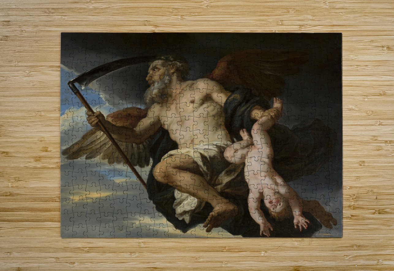 Chronos by Giovanni Francesco Romanelli [1610–1662] MyCozyFineArt Puzzle printing