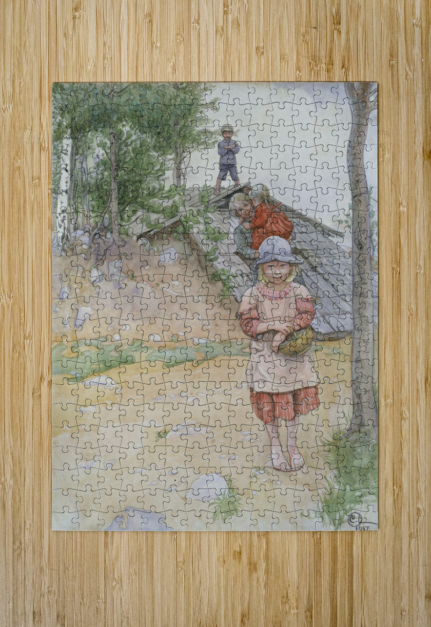 By the Cellar [1917] by Carl Larsson [1853–1919] MyCozyFineArt Puzzle printing