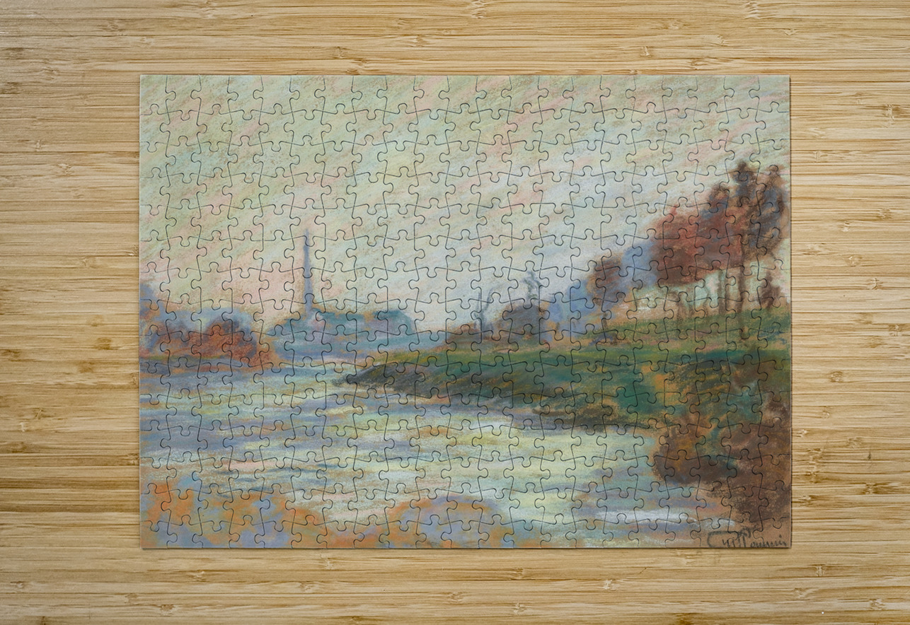 Confluent De La Marne Et De La Seine. Île De La France [1885] by Armand Guillaumin [1841–1927] MyCozyFineArt Puzzle printing