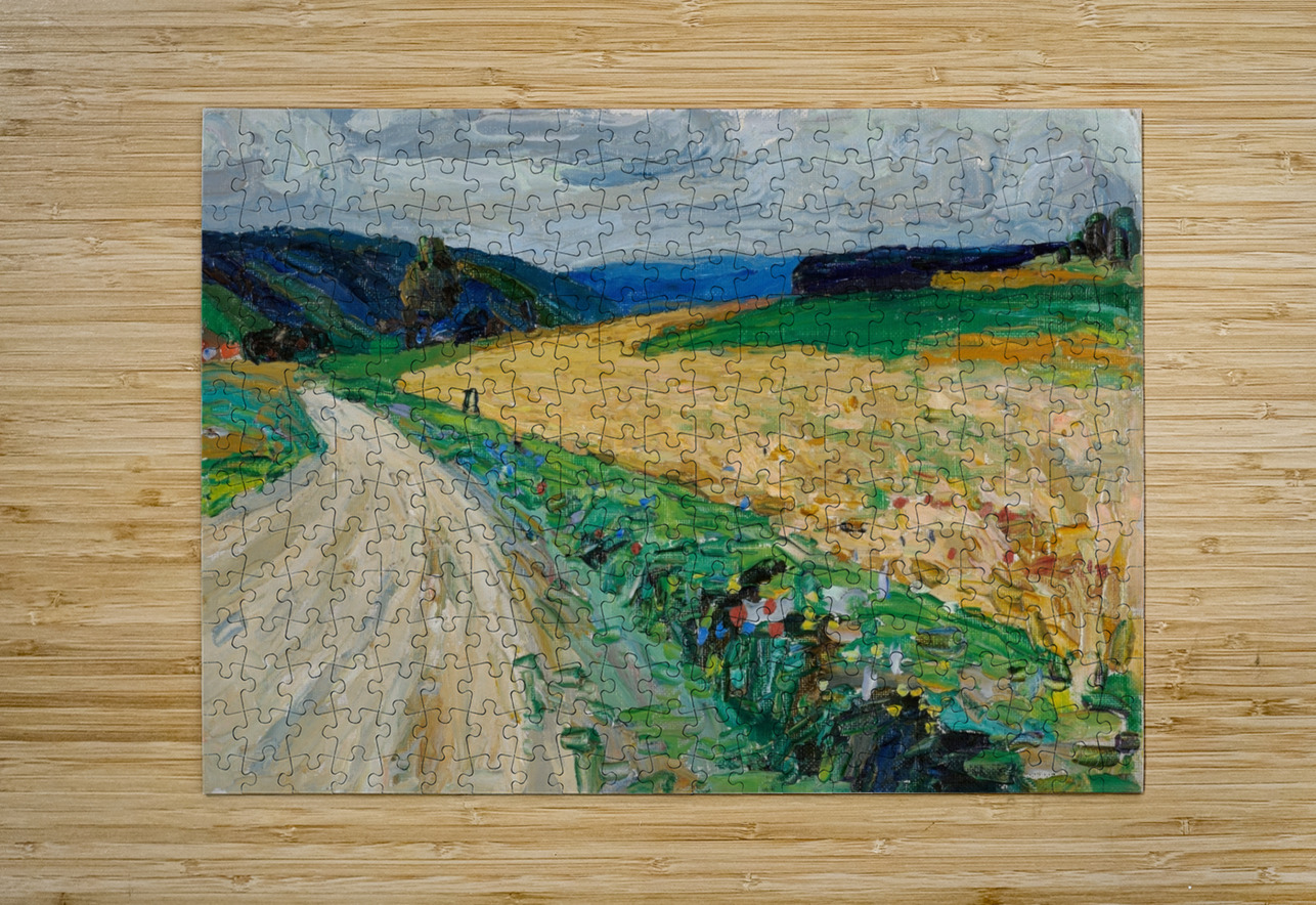 Kallmünz – Nature study on the yellow stagecoach [1903] by Wassily Kandinsky [1866–1944] MyCozyFineArt Puzzle printing