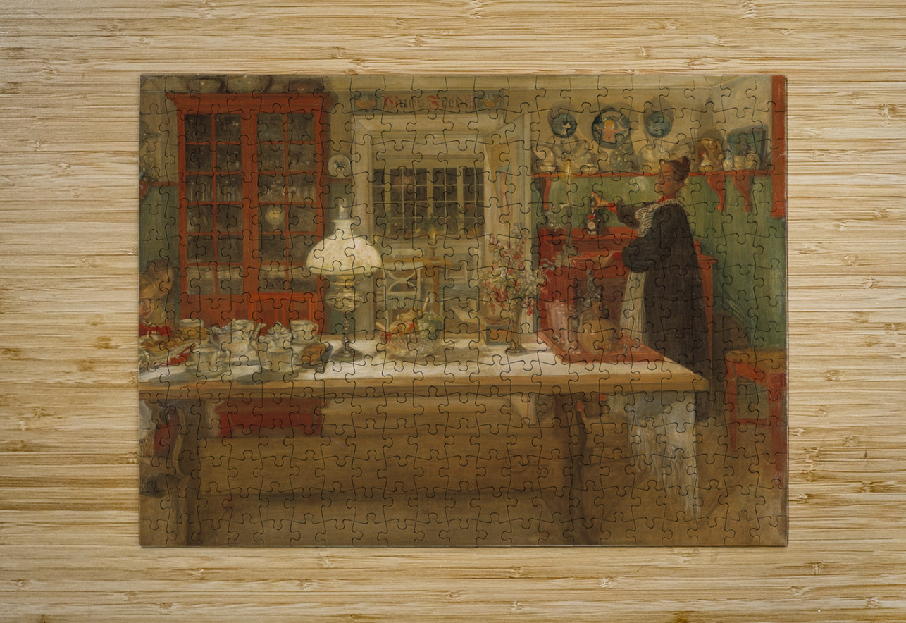 Getting Ready for a Game [1901] by Carl Larsson [1853–1919] MyCozyFineArt Puzzle printing