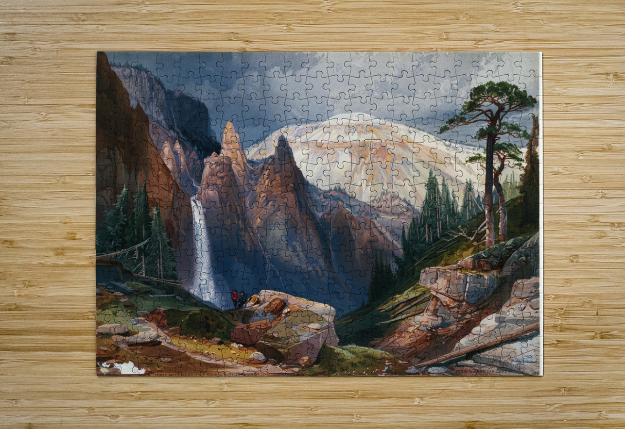 Tower Falls and Sulphur Mountain. Yellowstone [ca. 1875] by Thomas Moran [1837–1926] MyCozyFineArt Puzzle printing