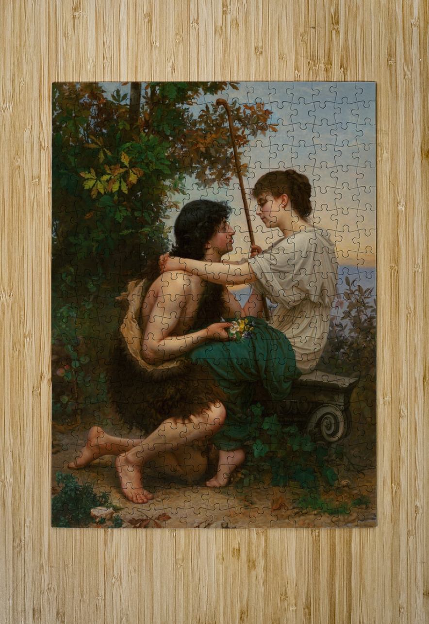Daphnis and Chloe [1893] by Camille Félix Bellanger [1853–1923] MyCozyFineArt Puzzle printing