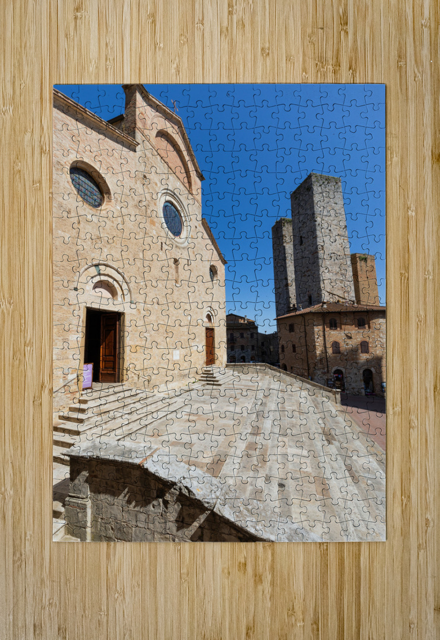 San Gimignano Italy travel destionation. Medieval tower skyscra Paolo Modena Puzzle printing