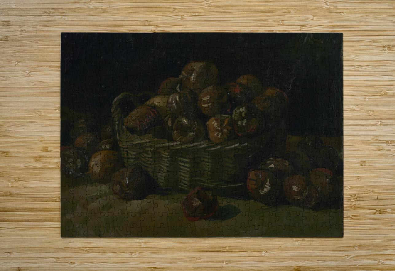 Basket of apples [1885] by Vincent van Gogh [1853–1890] MyCozyFineArt Puzzle printing