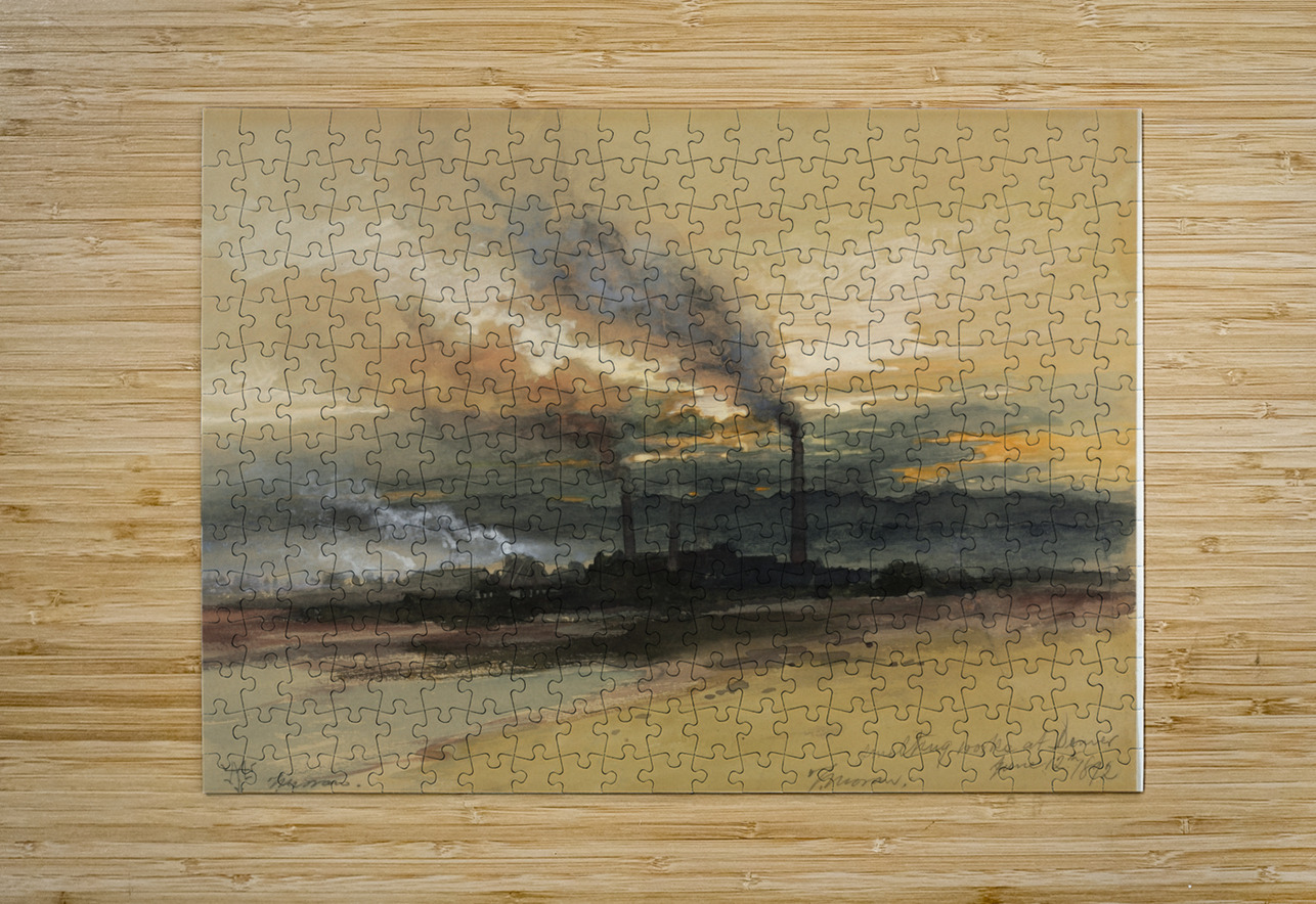 Smelting Works at Denver [1892] by Thomas Moran [1837–1926] MyCozyFineArt Puzzle printing