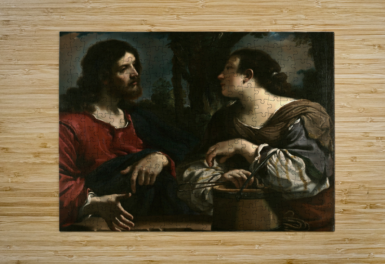 Christ And The Woman Of Samaria [1619–1620] by Guercino [1591–1666] MyCozyFineArt Puzzle printing