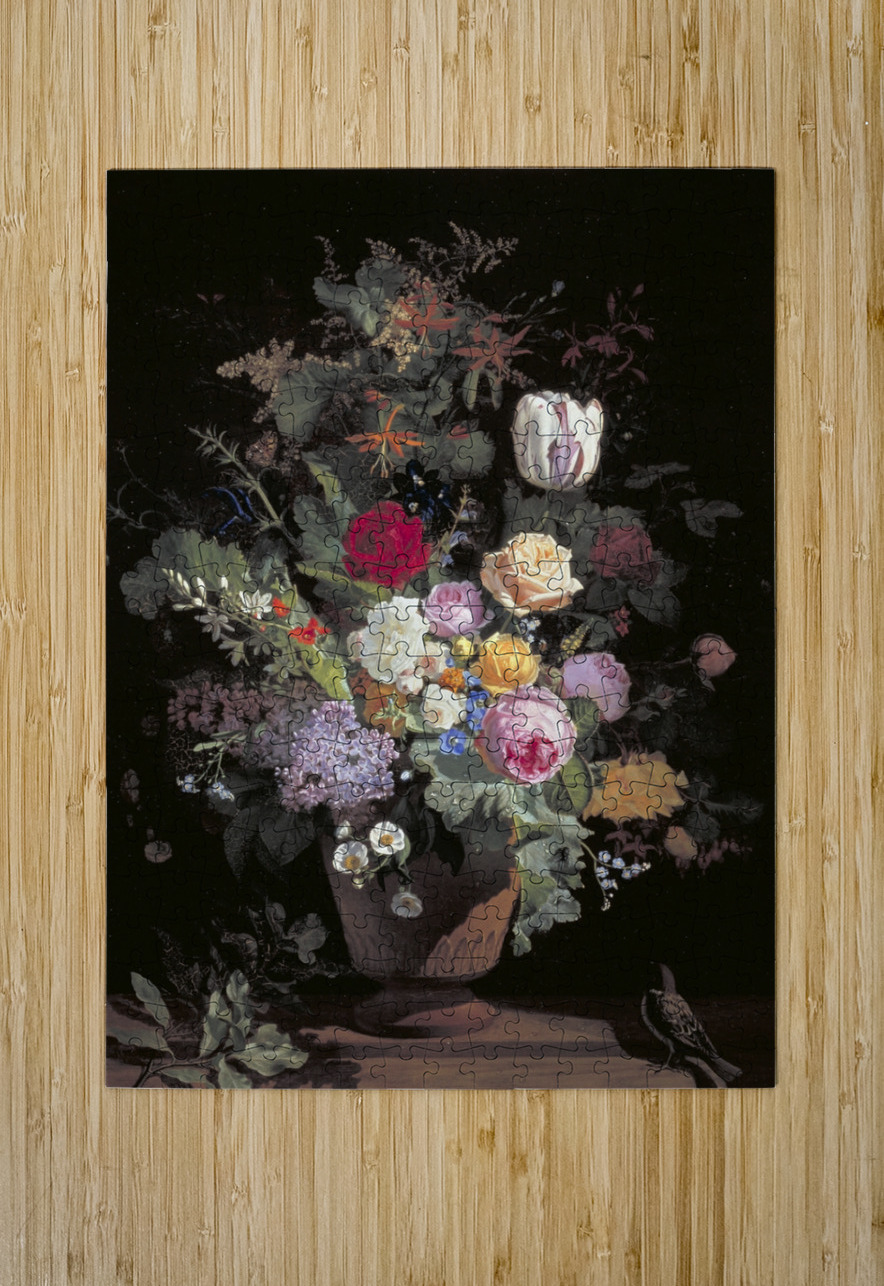 Flowers In A Vase [1869] by Otto Didrik Ottesen [1816–1892] MyCozyFineArt Puzzle printing