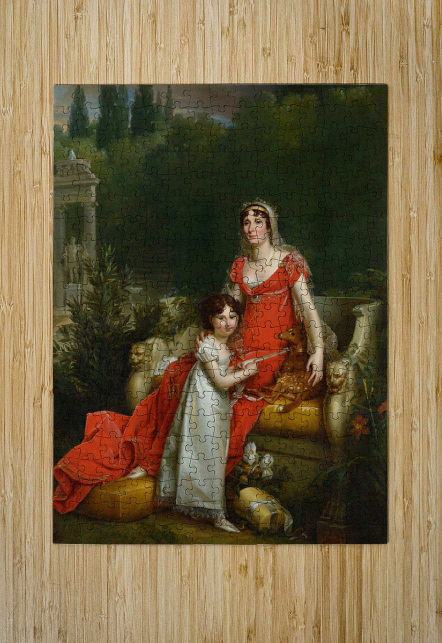 Elisa Bonaparte with her daughter Napoleona Baciocchi [1810] by François Gérard [1770–1837] MyCozyFineArt Puzzle printing