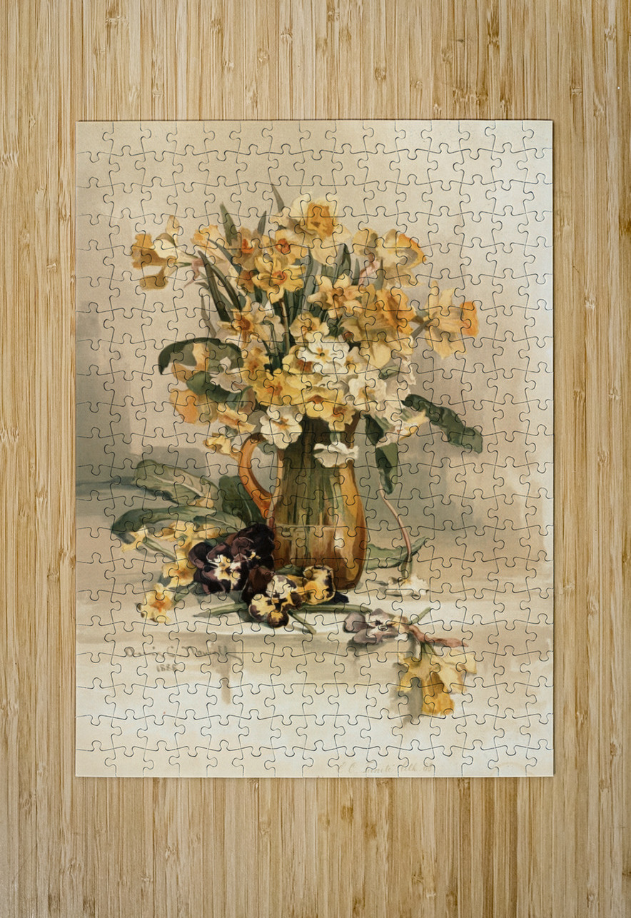 Jonquils [ca. 1861–1897] by Annie Nowell [1842–1935] MyCozyFineArt Puzzle printing