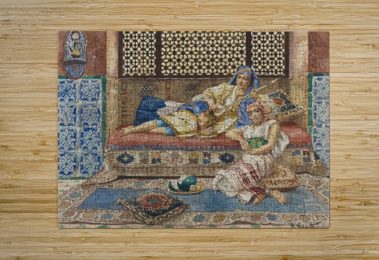 Harem song by Rudolf Ernst [1854–1932] MyCozyFineArt Puzzle printing
