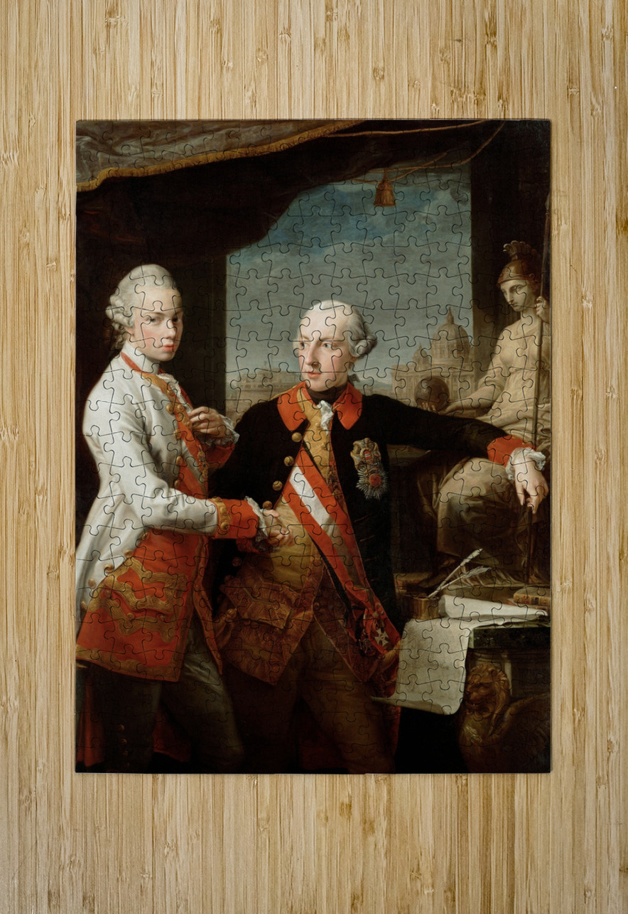Emperor Joseph II With Grand Duke Pietro Leopoldo Of Tuscany by Pompeo Batoni [1708–1787] MyCozyFineArt Puzzle printing