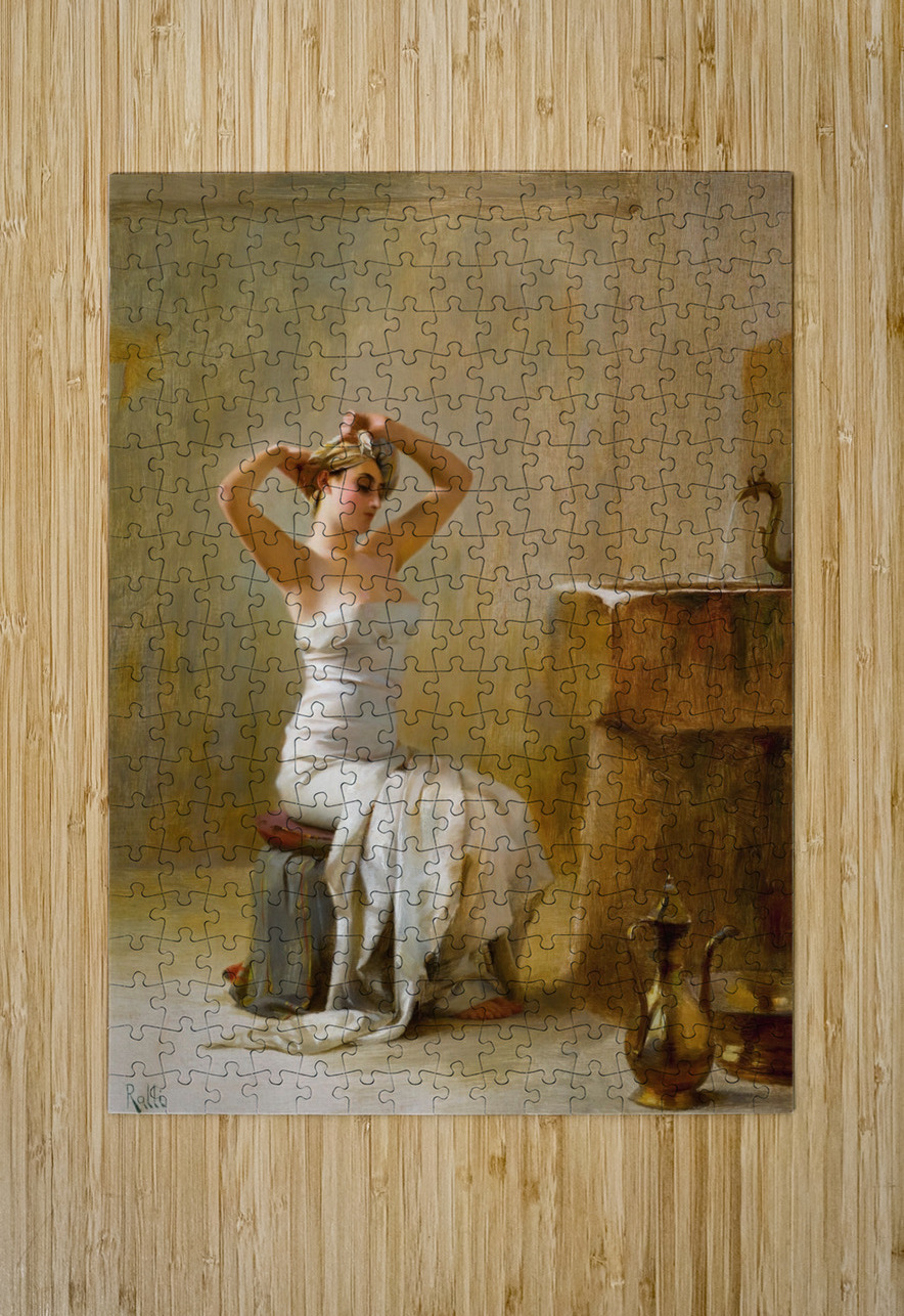 After The Bath by Theodoros Ralli [1852–1909] MyCozyFineArt Puzzle printing