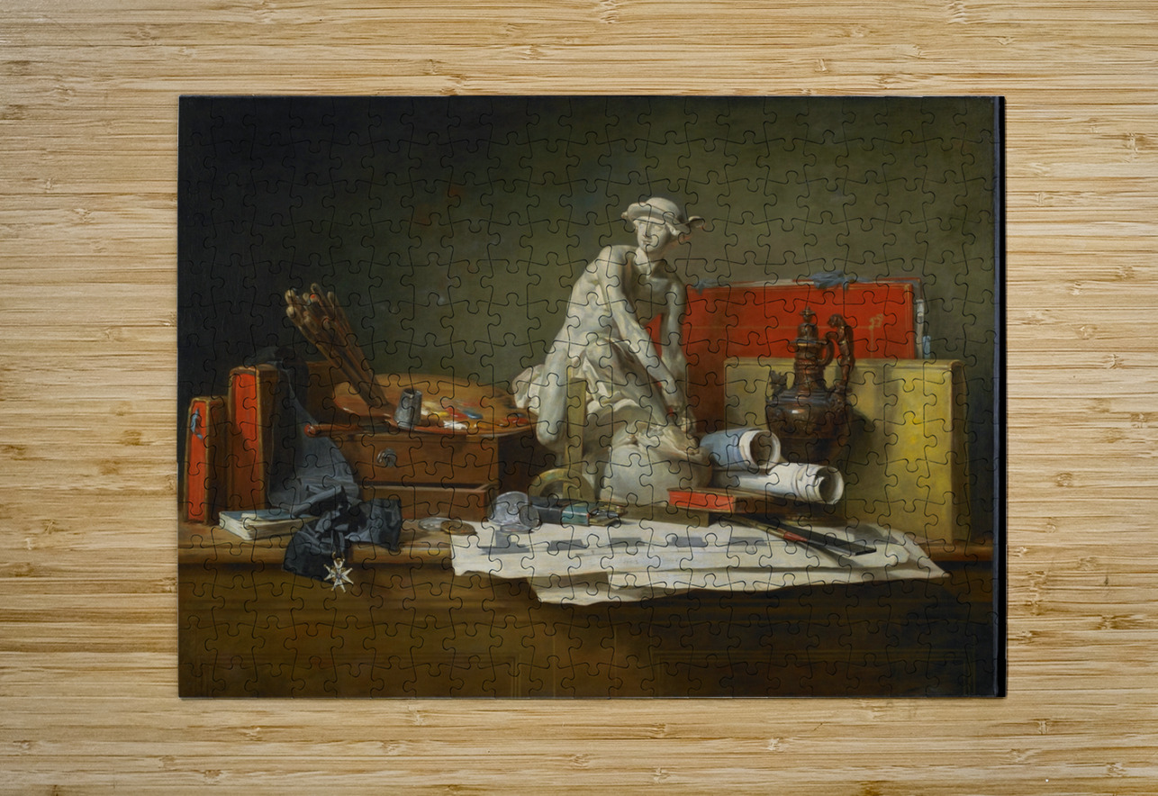 The attributes of the arts and the rewards which are accorded them [1766] by Jean Siméon Chardin [1699–1779] MyCozyFineArt Puzzle printing