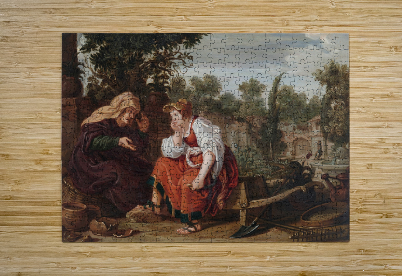 Vertumnus and Pomona [1617] by Jan Tengnagel [1584–1635] MyCozyFineArt Puzzle printing