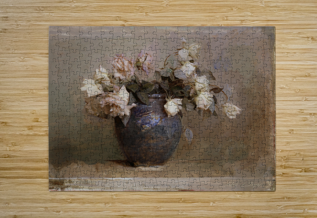 Roses [1890] by Abbott Handerson Thayer [1849–1921] MyCozyFineArt Puzzle printing