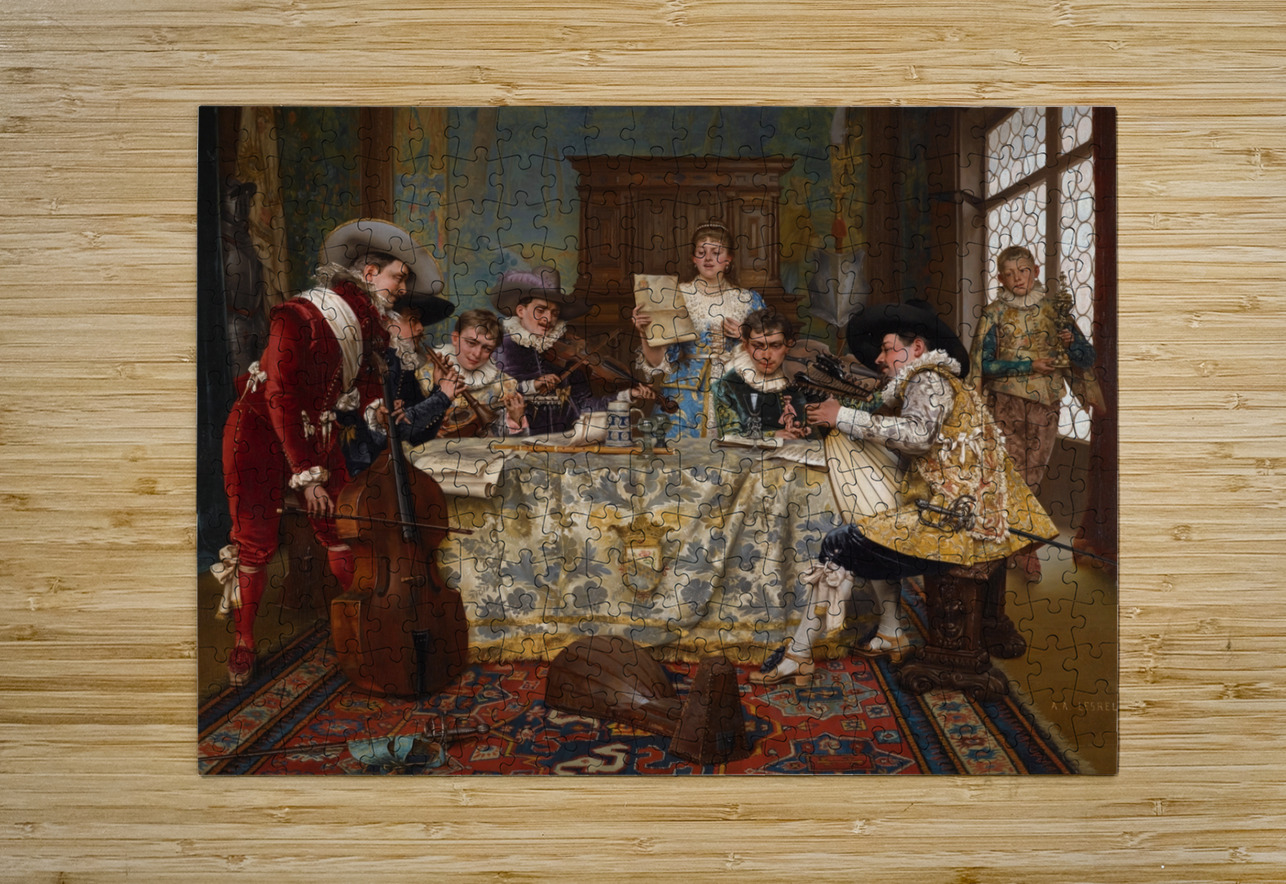 The Practice Recital by Adolphe–Alexandre Lesrel [1839–1929] MyCozyFineArt Puzzle printing