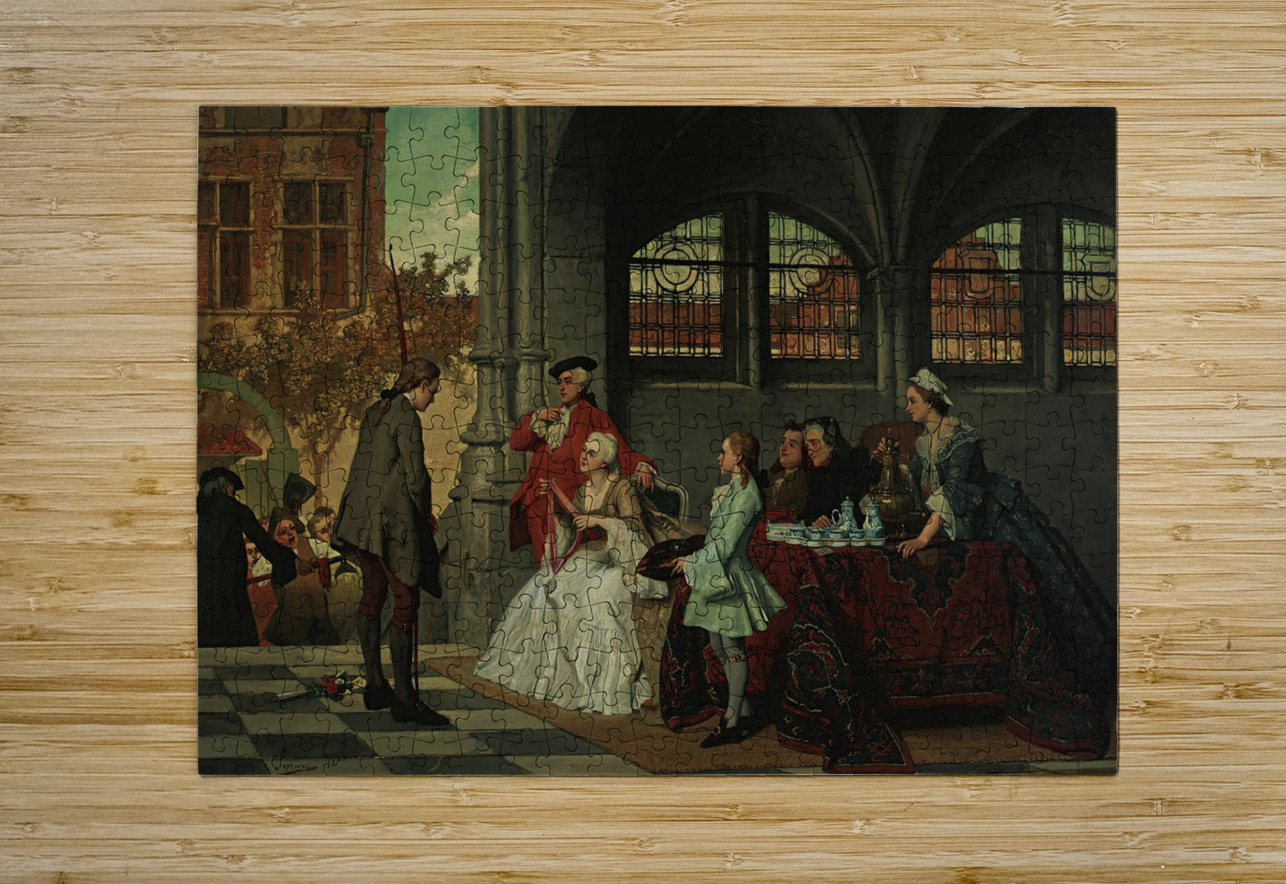 The Prize Winner [1864] by Auguste Serrure [1825–1903] MyCozyFineArt Puzzle printing