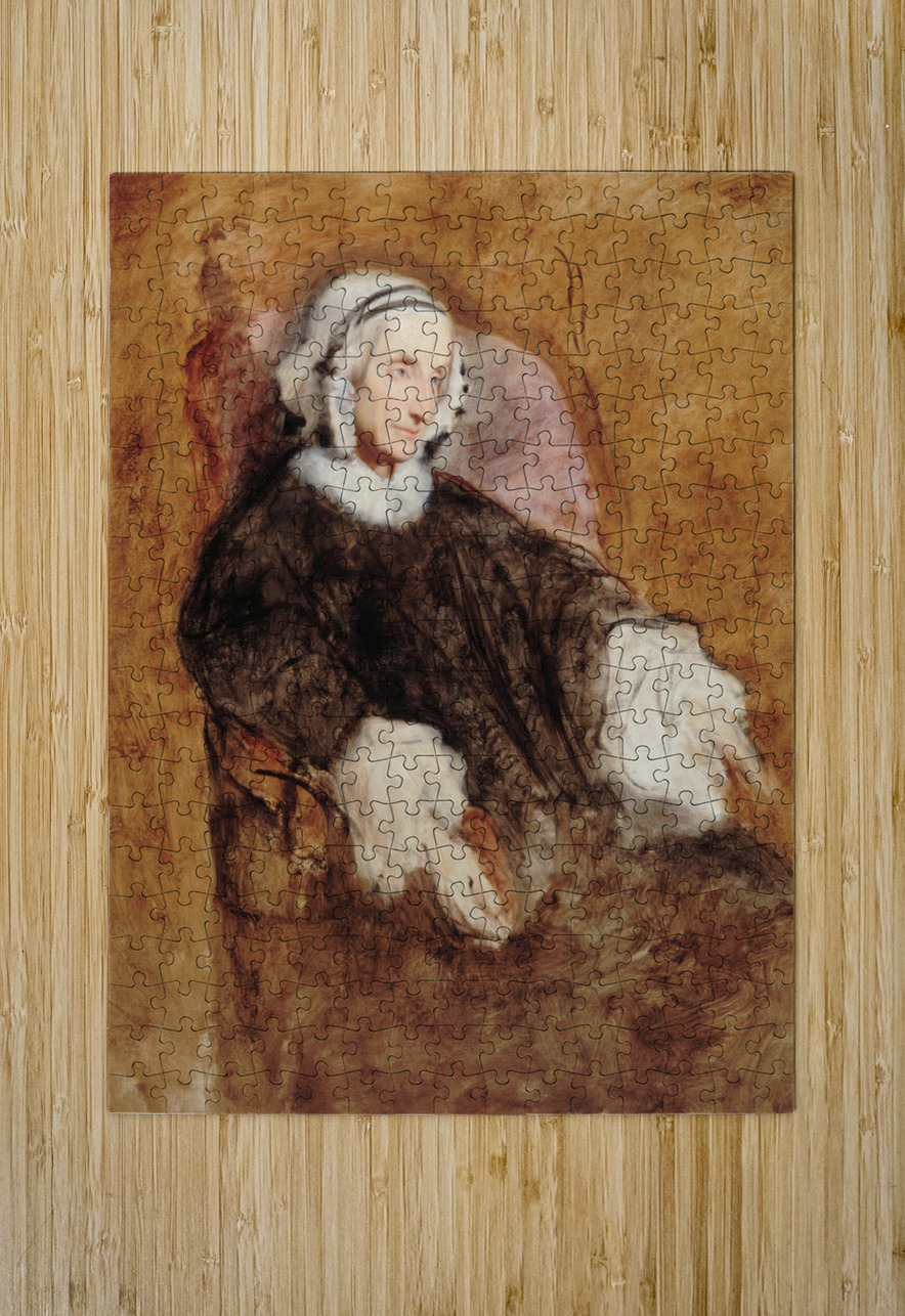 Portrait de la Reine Marie–Amélie en deuil [1857] by Ary Scheffer [1795–1858] MyCozyFineArt Puzzle printing