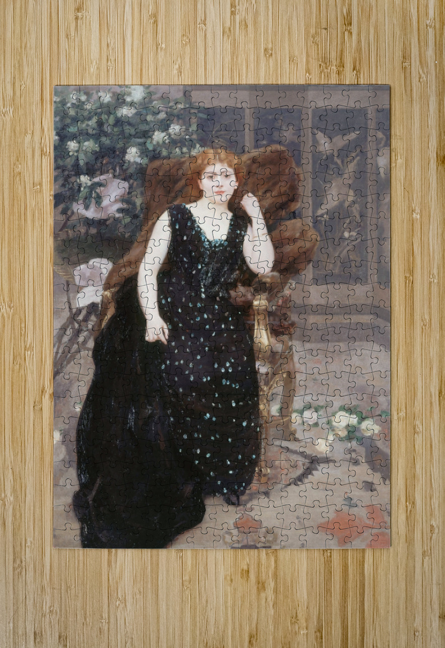 Portrait de Jane Hading [1890] by Alfred Philippe Roll [1846–1919] MyCozyFineArt Puzzle printing