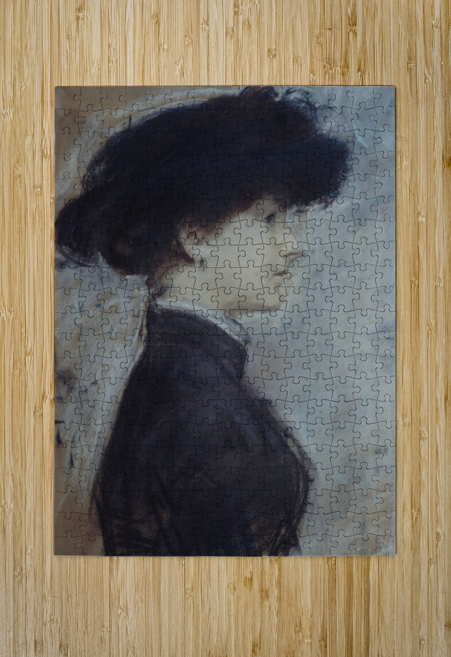 Portrait de femme de profil by Paul César Helleu [1859–1927] MyCozyFineArt Puzzle printing