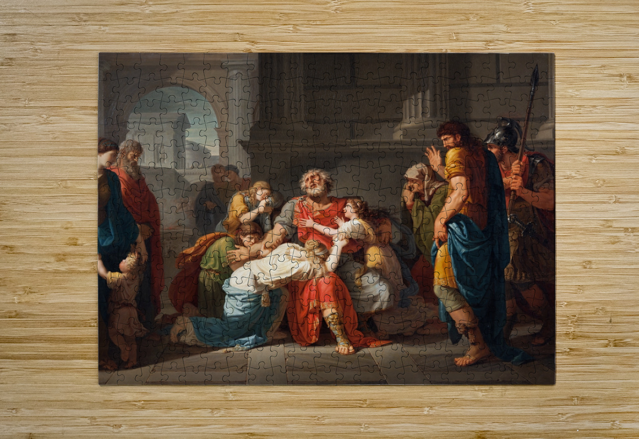 The Blind Oedipus Commending his Children to the Gods [1784] by Bénigne Gagneraux [1756–1795] MyCozyFineArt Puzzle printing