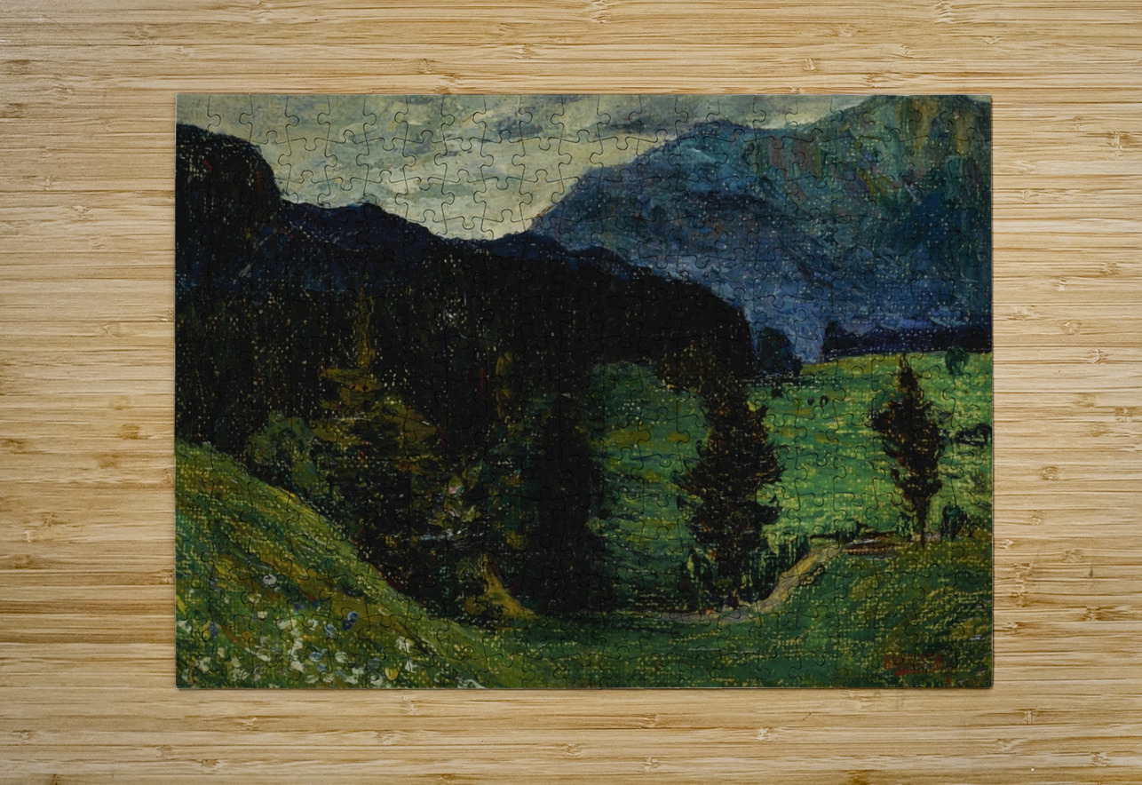 Kochel—Mountains with Firs [1902] by Wassily Kandinsky [1866–1944] MyCozyFineArt Puzzle printing