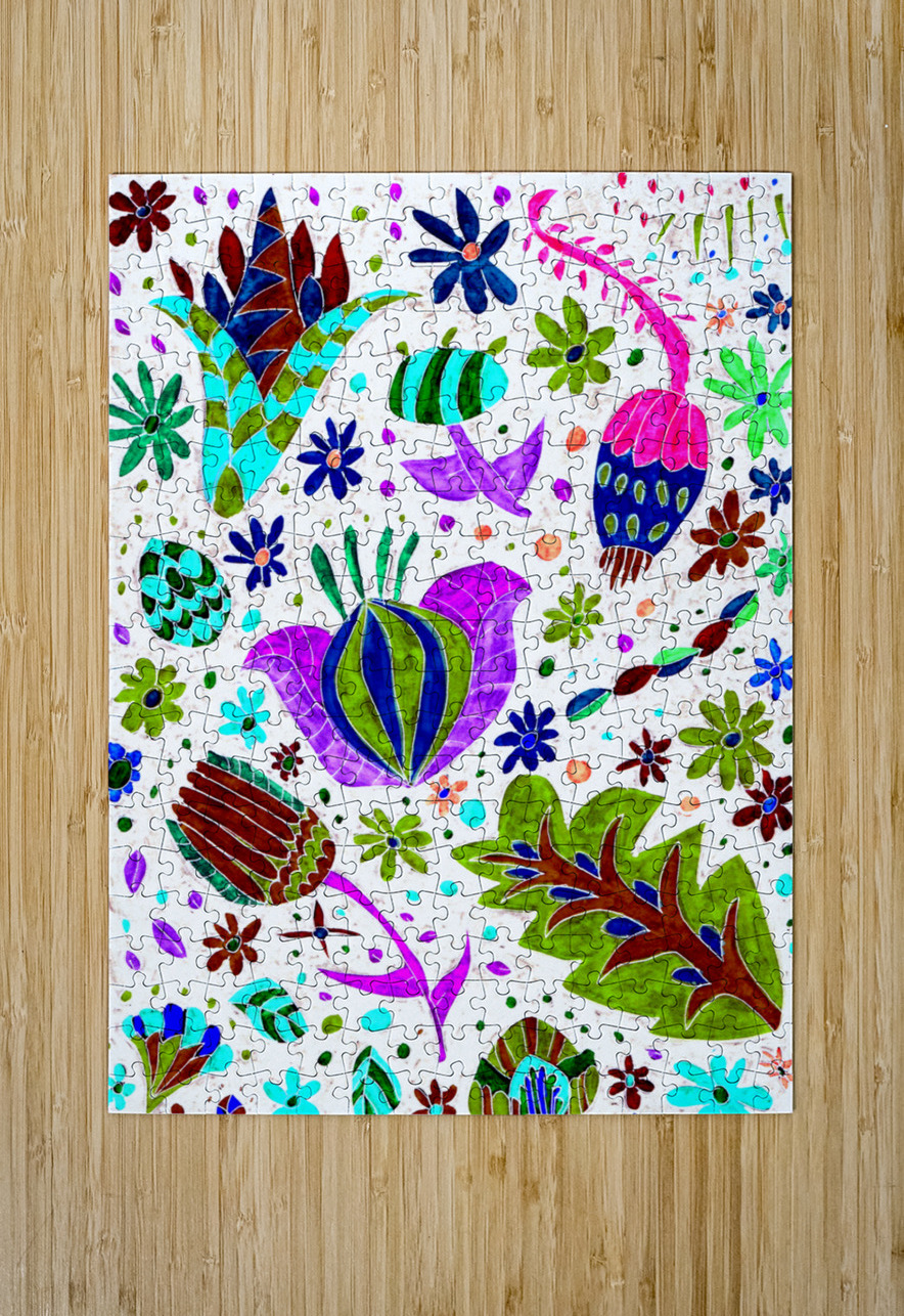 Abstract Vibrant Whimsical Flowers Catriona Roberts Nature Photography and Designs Puzzle printing