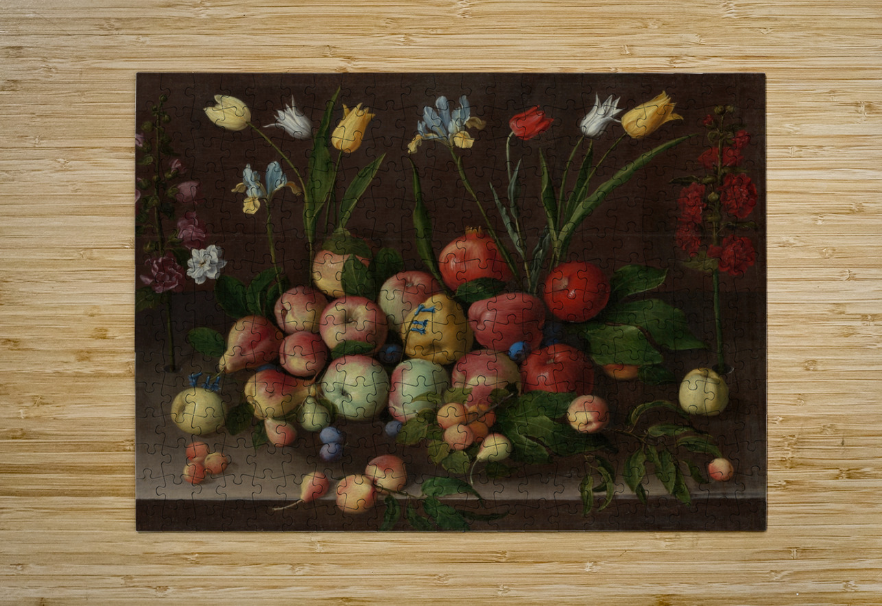 Fruit and Flowers [ca. 1630] by Orsola Maddalena Caccia [1596–1676] MyCozyFineArt Puzzle printing