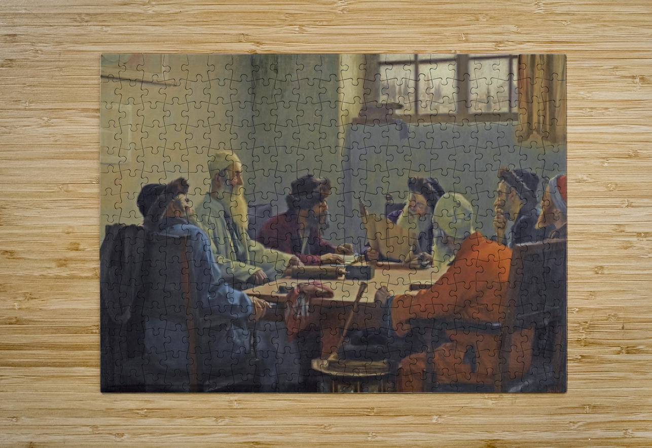 The Seven Rabbis in Jerusalem by Theodoros Ralli [1852–1909] MyCozyFineArt Puzzle printing