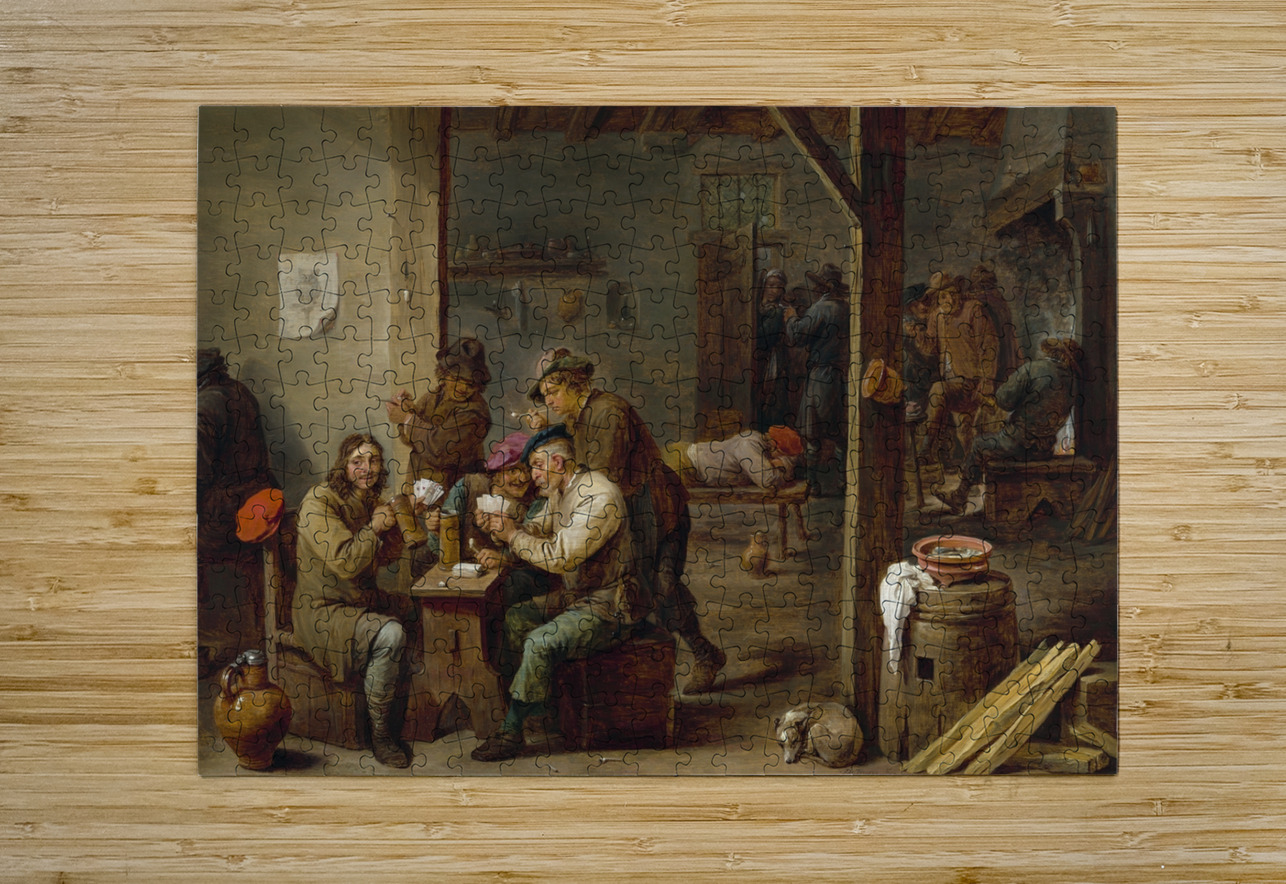 Tavern Scene [1658] by David Teniers The Younger [1610–1690] MyCozyFineArt Puzzle printing