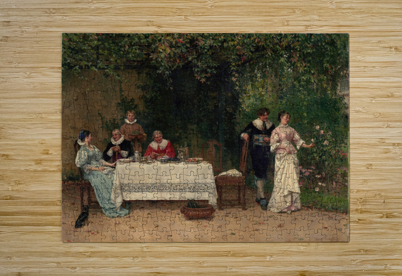 The Proposal [1878] by Adrien Moreau [1843–1906] MyCozyFineArt Puzzle printing