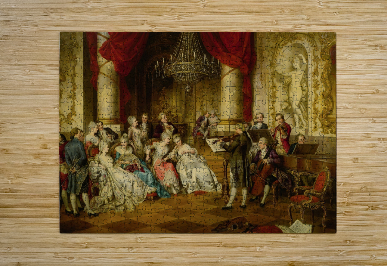The Recital by Carl Schweninger. Jr [1854–1903] MyCozyFineArt Puzzle printing